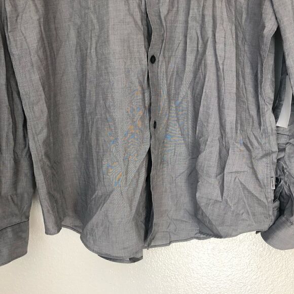 NWT CALVIN KLEIN Dress Shirt Gray Size Large - Picture 4 of 13